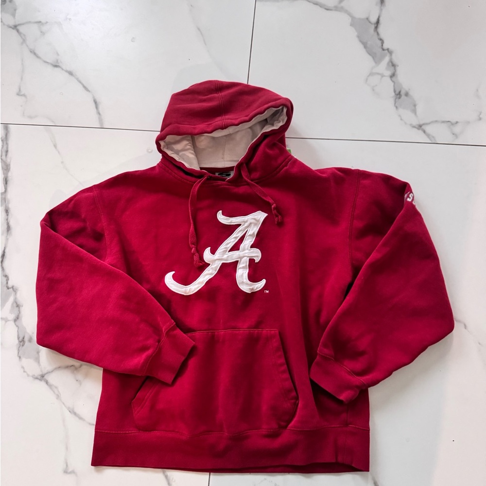 Stadium Athletics Red and White Hoodie
